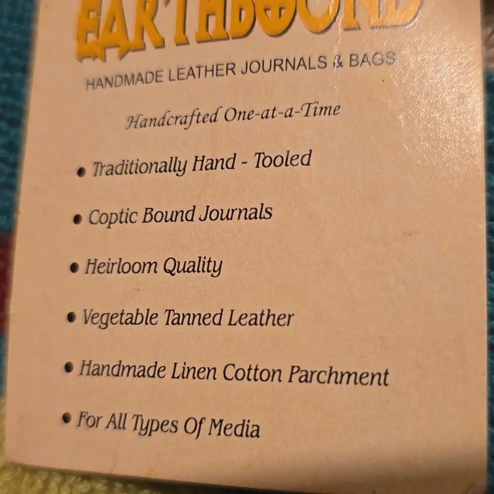 ♥️BUY 2 GET 1 FREE Earthbound Embossed Leather God's Eye Journal w/ Brass Clasp